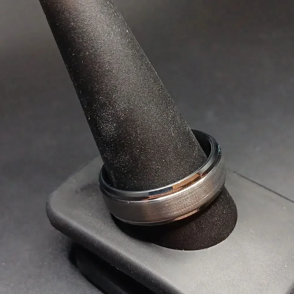 New Blue‎ Tungsten Carbide Men's Size 11.5 Silver Ring